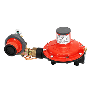 REGULADOR COM OPSO SAÍDA 40-80mbar GLP/GN - 30KgGPL/H - 25M³GN/H - 1/2"NPT BSP X 3/4"NPT BSP
