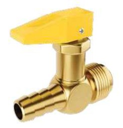 VÁLVULA/REGISTRO  CORTA FOGO RETO - 1/2" SAE M X 3/8" BM