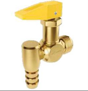 VÁLVULA/REGISTRO  CORTA FOGO 90º - 3/8" SAE M X 3/8" BM