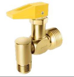 VÁLVULA/REGISTRO  CORTA FOGO 90º - 1/2" NPT M X 3/8" SAE M
