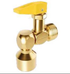 VÁLVULA/REGISTRO  CORTA FOGO 90º - 1/2" NPT F X 1/2" NPT M