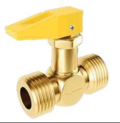VÁLVULA/REGISTRO  CORTA FOGO RETO - 1/2" NPT M X 1/2" NPT M