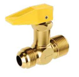 VÁLVULA/REGISTRO  CORTA FOGO RETO - 1/2" NPT M X 3/8" SAE M