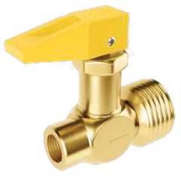 VÁLVULA/REGISTRO  CORTA FOGO RETO - 1/2" NPT M X 1/8" NPT F