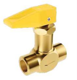 VÁLVULA/REGISTRO  CORTA FOGO RETO - 1/8" NPT F X 1/8" NPT F