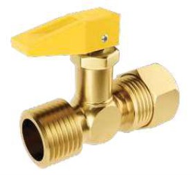 VÁLVULA/REGISTRO  CORTA FOGO RETO - 1/2" NPT M X APERTO RÁPIDO 3/8" M