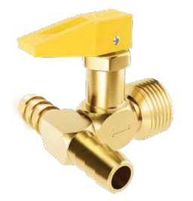 VÁLVULA/REGISTRO  CORTA FOGO RETO - 3,8"NPT M X SAÍDA DUPLA 3/8" BM