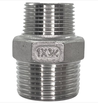 Conexão Niple Redução Bsp 1" X 3/4" Inox 304 Rosca Macho