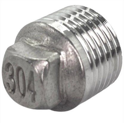 Conexão Plug BSP 1/2 Polegada Aço Inox 304 Rosca Macho
