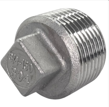 Conexão Plug BSP 3/4 Polegada Aço Inox 304 Rosca Macho