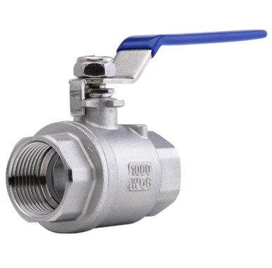 Válvula Esfera 1" BSP Aço Inox 304 com Vedação PTFE 1000PSI