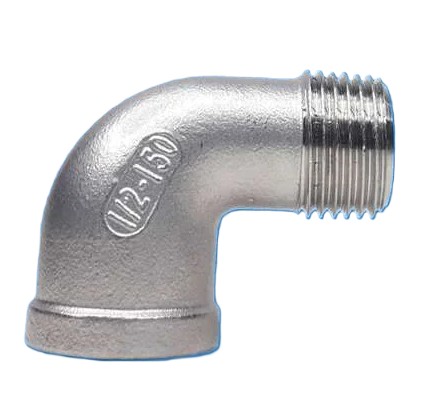 Conexão Curva Cotovelo 90° - MxF - 1/2 Polegada BSP Aço Inox 304