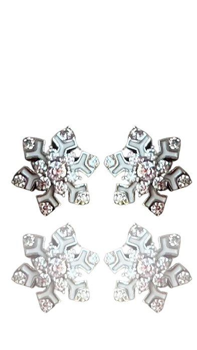 Brinco Floco de Neve Prata