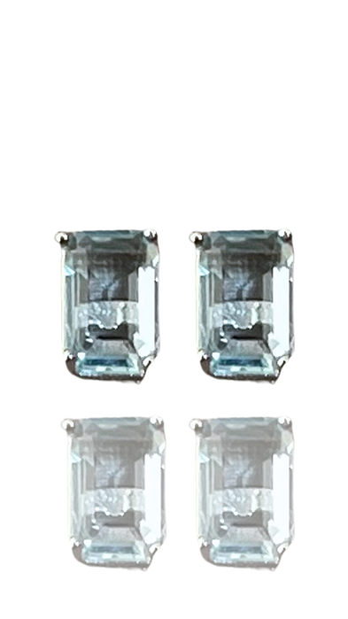 Brinco Mia Água Marinha Prata