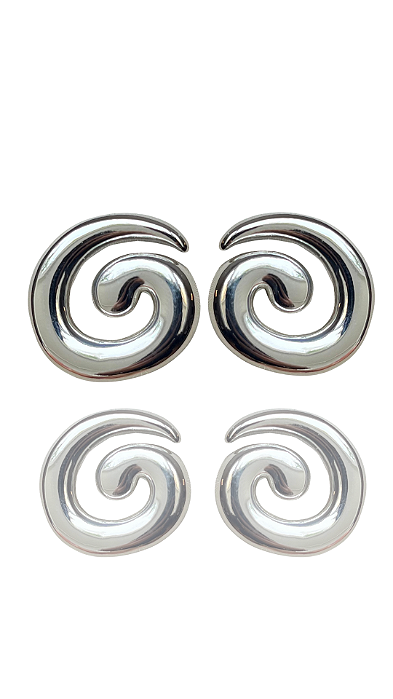 Brinco Espiral Prata