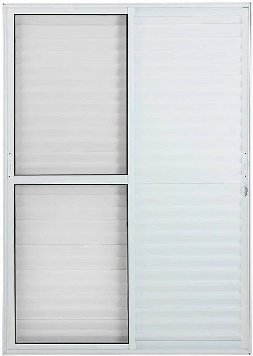 Porta de Aluminio de Correr 3 Folhas Móveis Com Fechadura Linha Premium