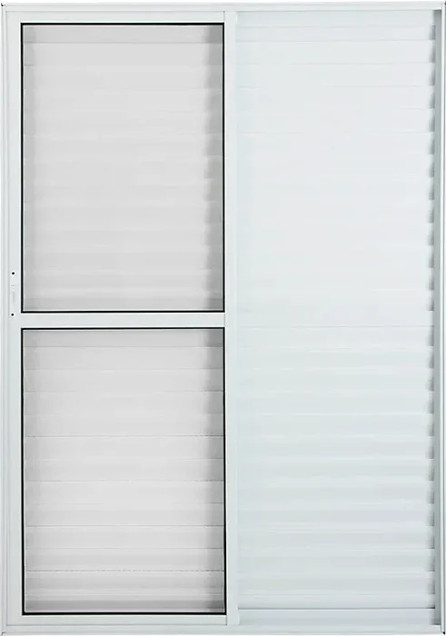 Porta de Alumínio de Correr 3 Folhas Com Fechadura Linha Premium