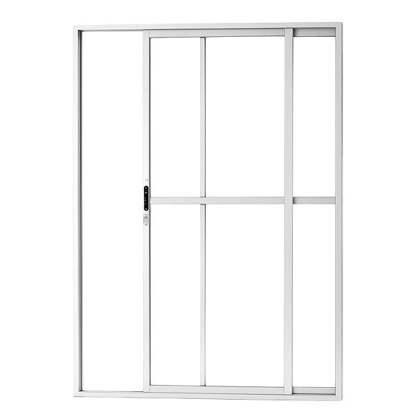 Porta de Correr de Alumínio Sacada 2 Folhas Com Fechadura Linha Premium
