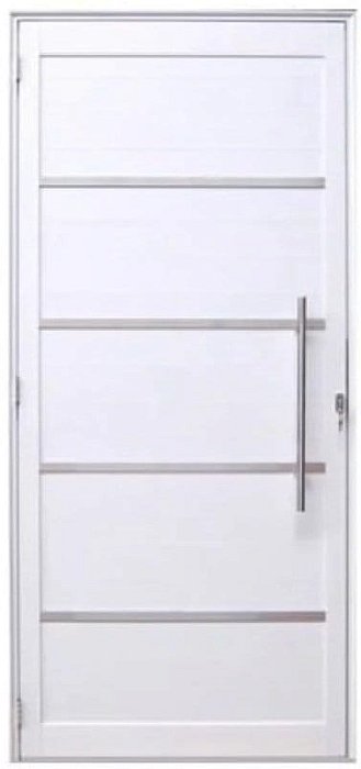 Porta de Aluminio Lambril Frisos Com Puxador Linha Premium