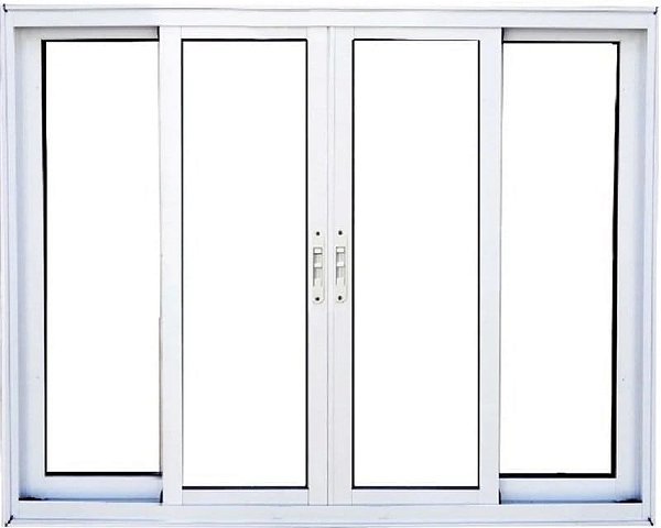 Vitro de Aluminio 4 Folhas Sem Grade Linha Premium