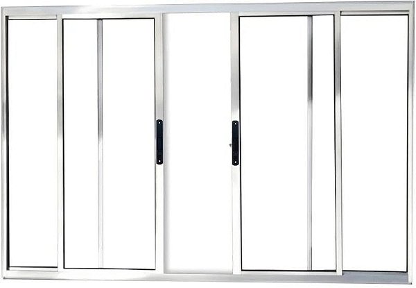 Vitro de Aluminio 4 Folhas Sem Grade Linha Premium