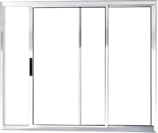 Vitro de Aluminio 2 Folhas Sem Grade Linha Premium