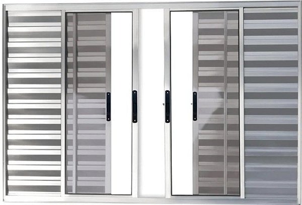 Veneziana de Aluminio 6 Folhas Sem Grade Linha Premium