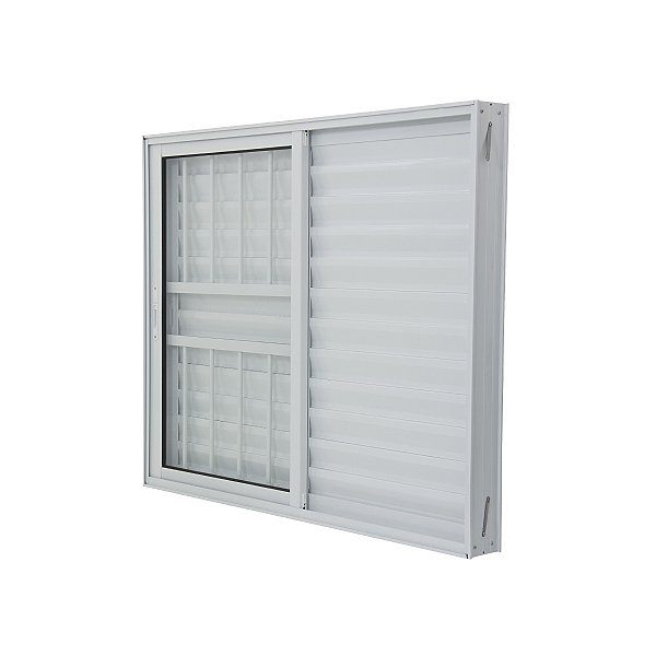 Veneziana de Aluminio 3 Folhas Com Grade Linha Premium