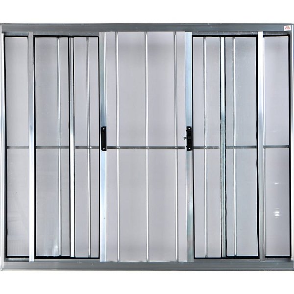Vitro de Aluminio 4 Folhas Com Grade Linha Modular
