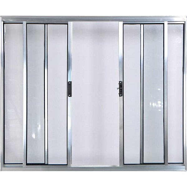 Vitro de Aluminio 4 Folhas Sem Grade Linha Modular