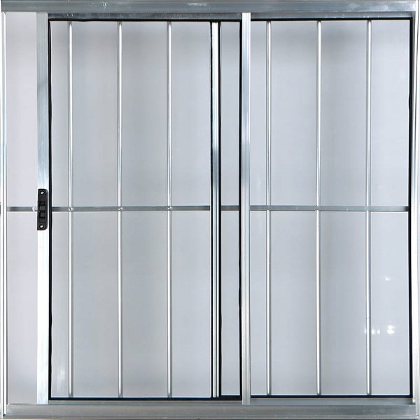 Vitro de Aluminio 2 Folhas Com Grade Linha Modular