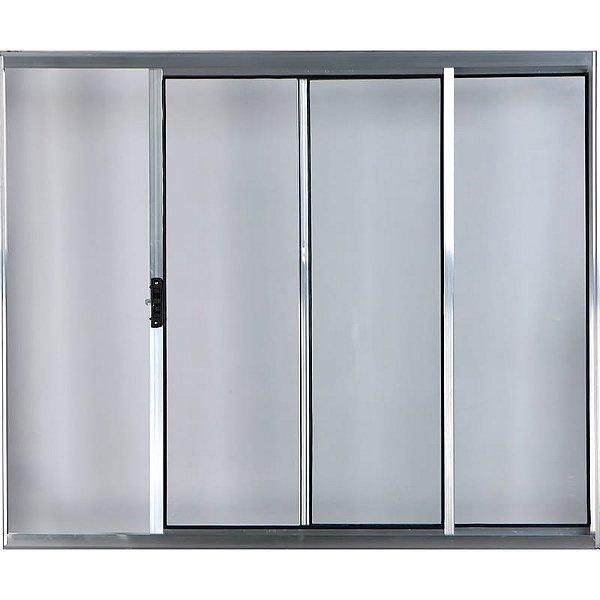 Vitro de Aluminio 2 Folhas Sem Grade Linha Modular