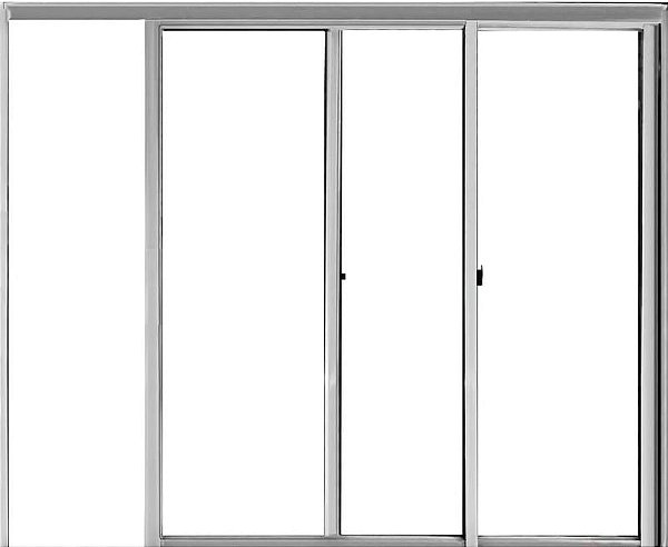 Vitro de Aluminio 2 Folhas Sem Grade Linha Leve