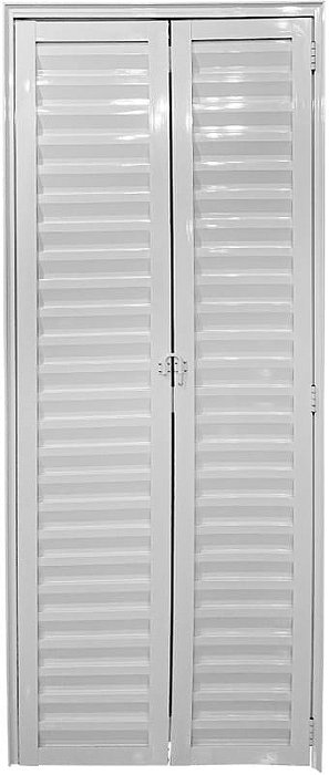 Porta de Aluminio Camarão Palheta C/Trinco Linha Premium