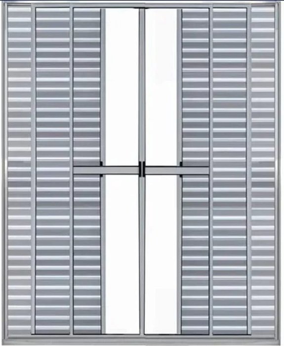 Porta de Alumínio de Correr 6 Folhas Com Trinco Linha Leve