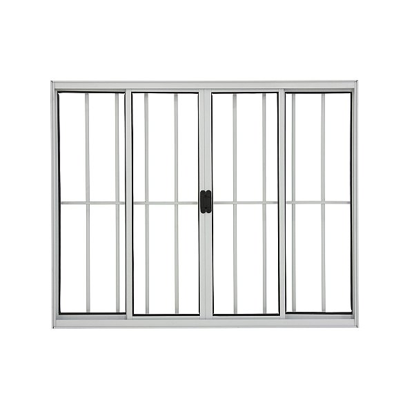 Vitro de Aluminio 4 Folhas Com Grade Linha Leve