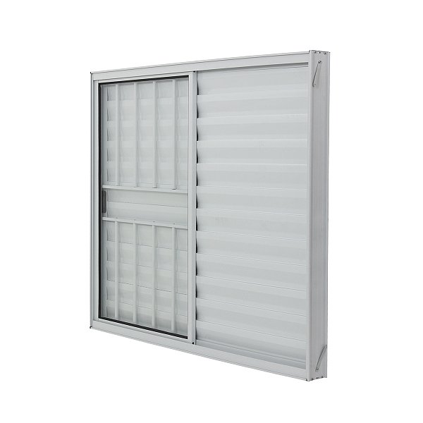 Veneziana de Aluminio 3 Folhas Com Grade Linha Leve
