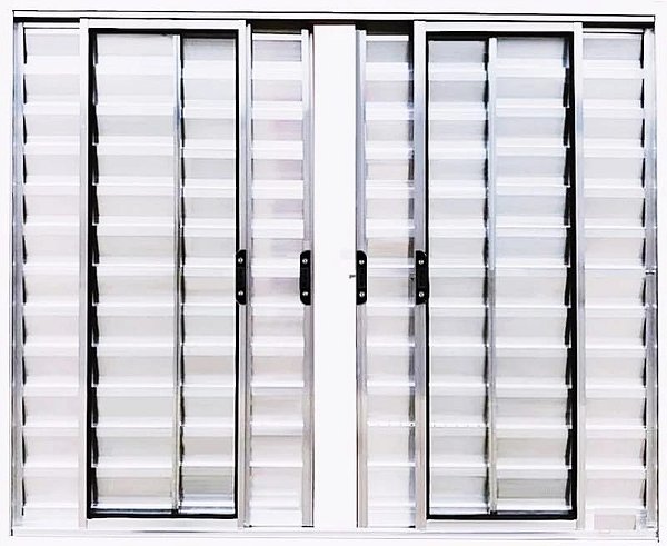 Veneziana de Alumínio 6 Folhas Sem Grade Linha Leve