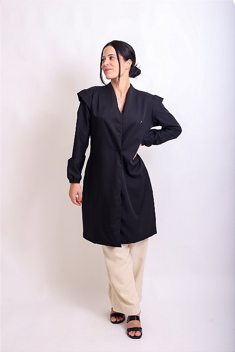 Jaleco Double Feminino - Preto