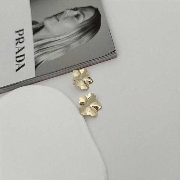 Brinco Flor martelada