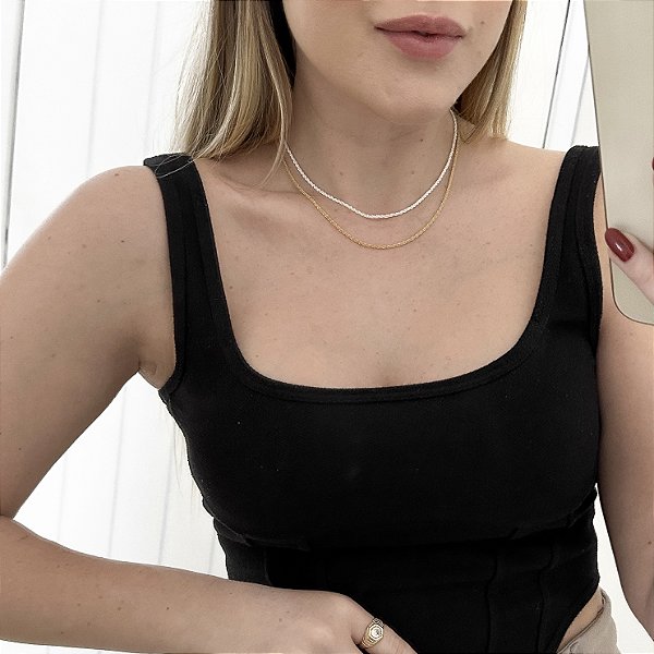 Choker Malha Brilhos