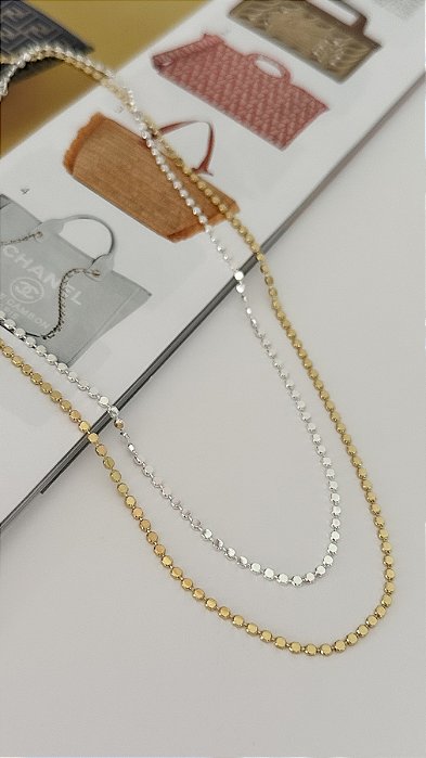 Choker bolinhas achatadas