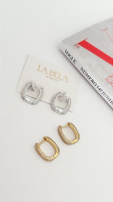 Argola click u com zircônias