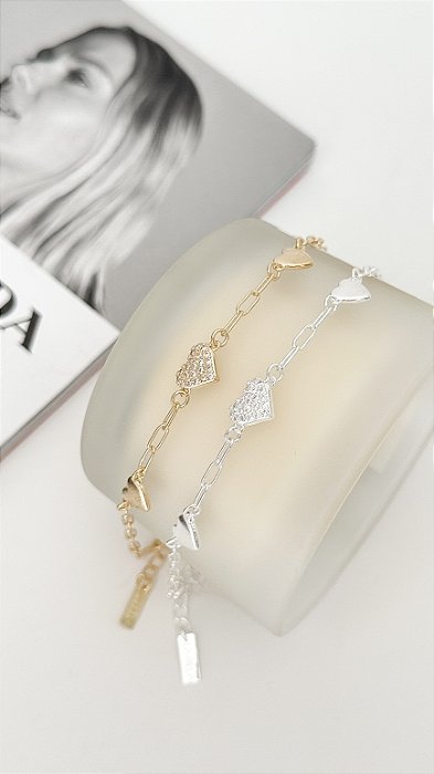 Pulseira cartier com corações