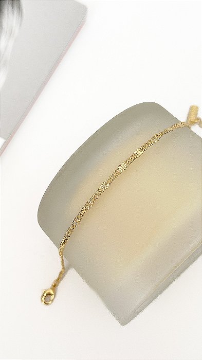 Pulseira plaquinhas minimalista