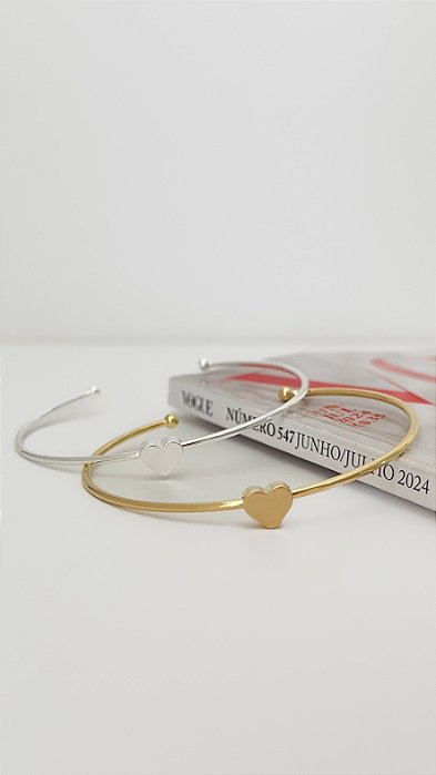 Bracelete coração liso