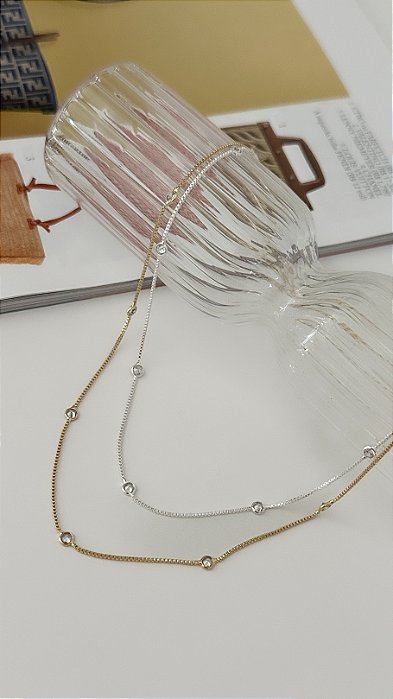 Choker com zircônias