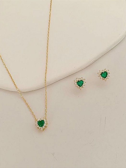 Conjunto coração em zircônia