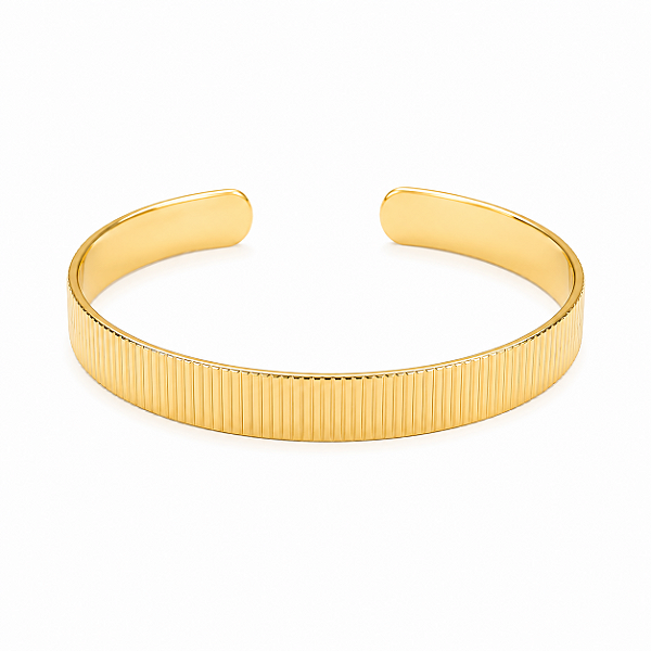 Bracelete texturizado aberto regulável