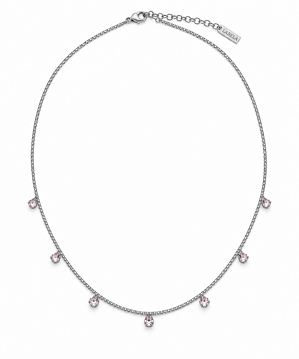 Choker veneziana sete zircônias rose